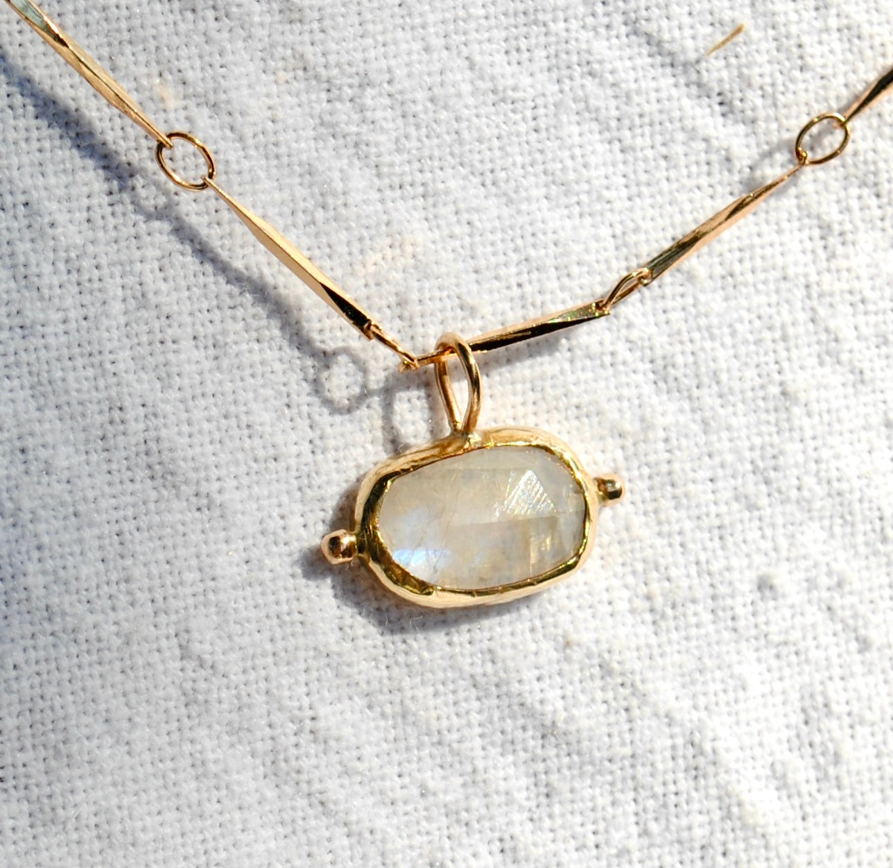 Moonstone Pendant | Golden
