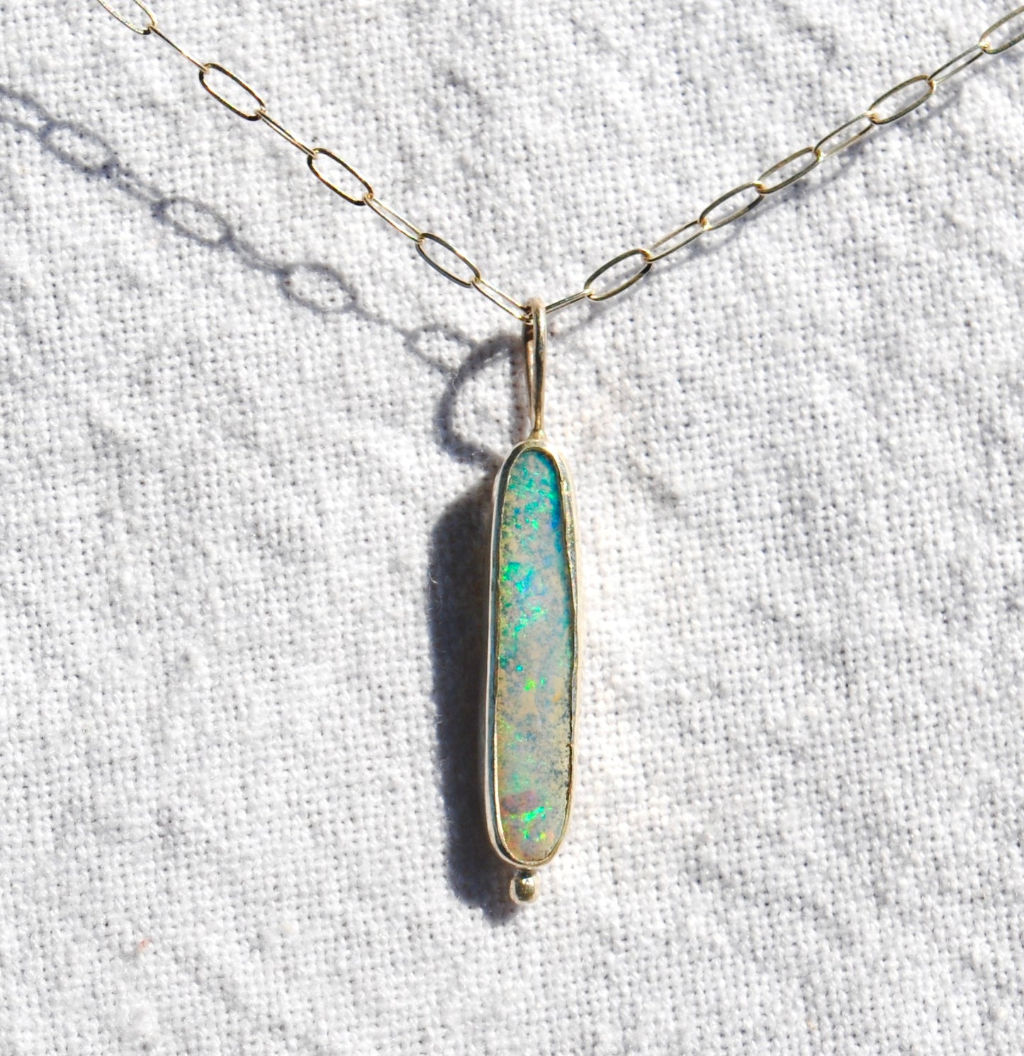 Boulder Opal Pendant III | Silver
