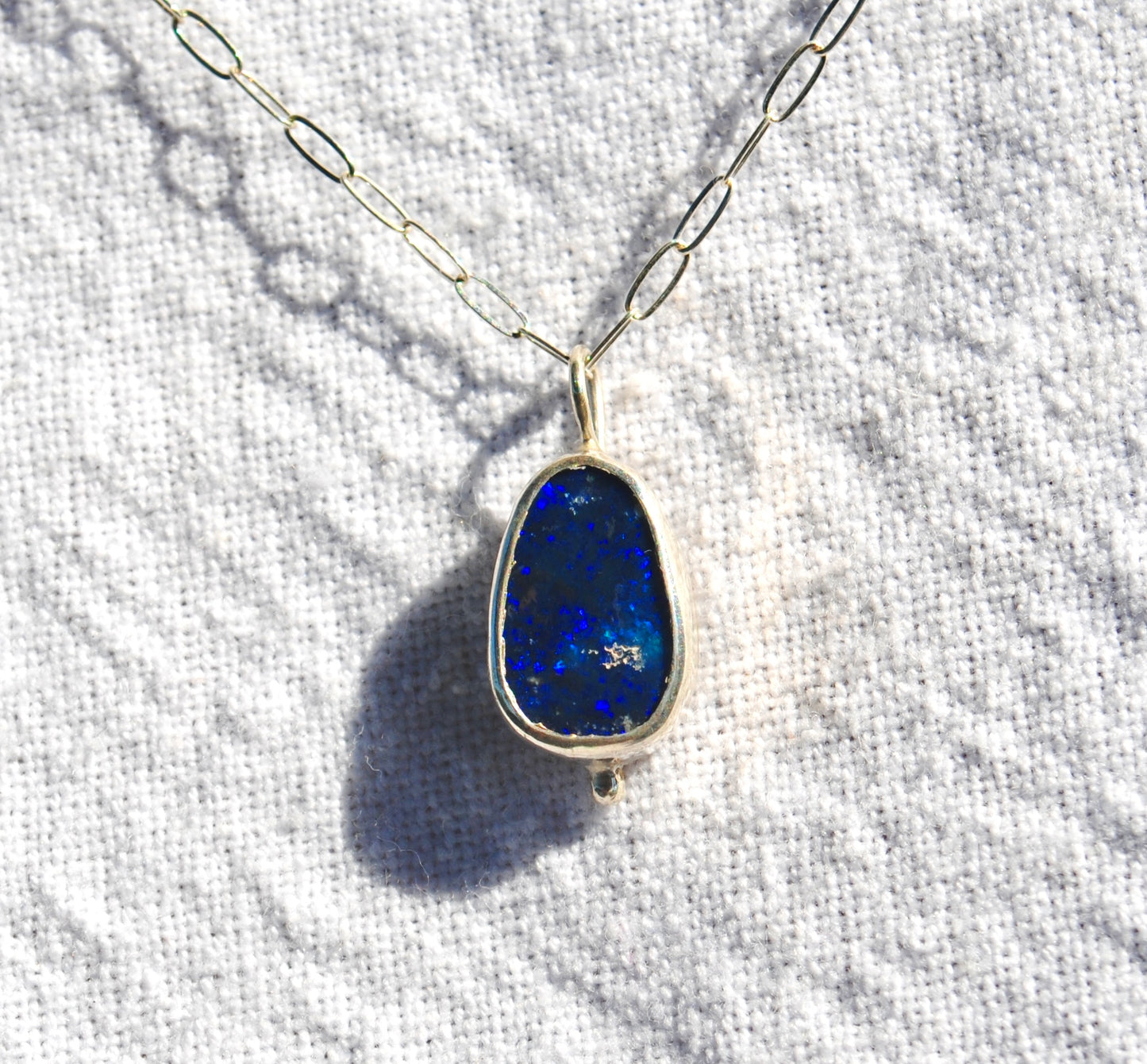 Boulder Opal Pendant | Silver