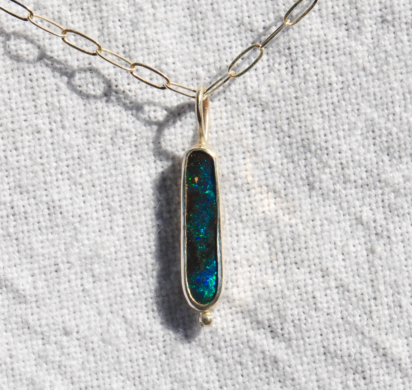 Boulder Opal Pendant II | Silver
