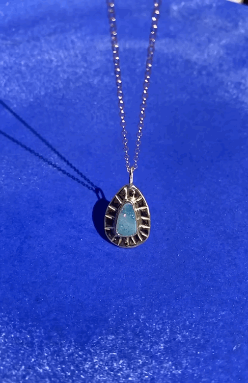 Solar Power Opal Pendant II | Golden