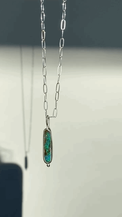 Boulder Opal Pendant II | Silver