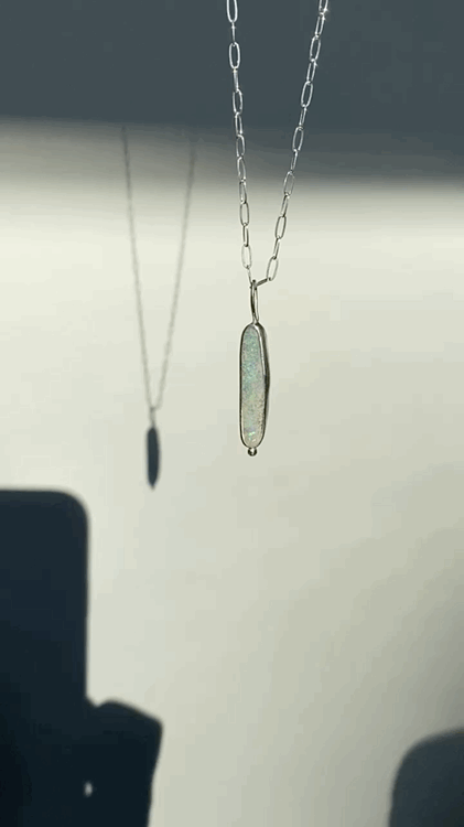 Boulder Opal Pendant III | Silver