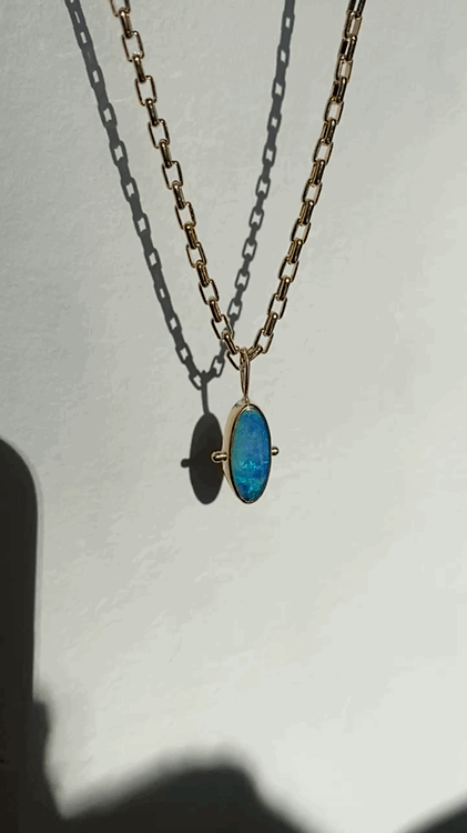 Opal Pendant | Golden