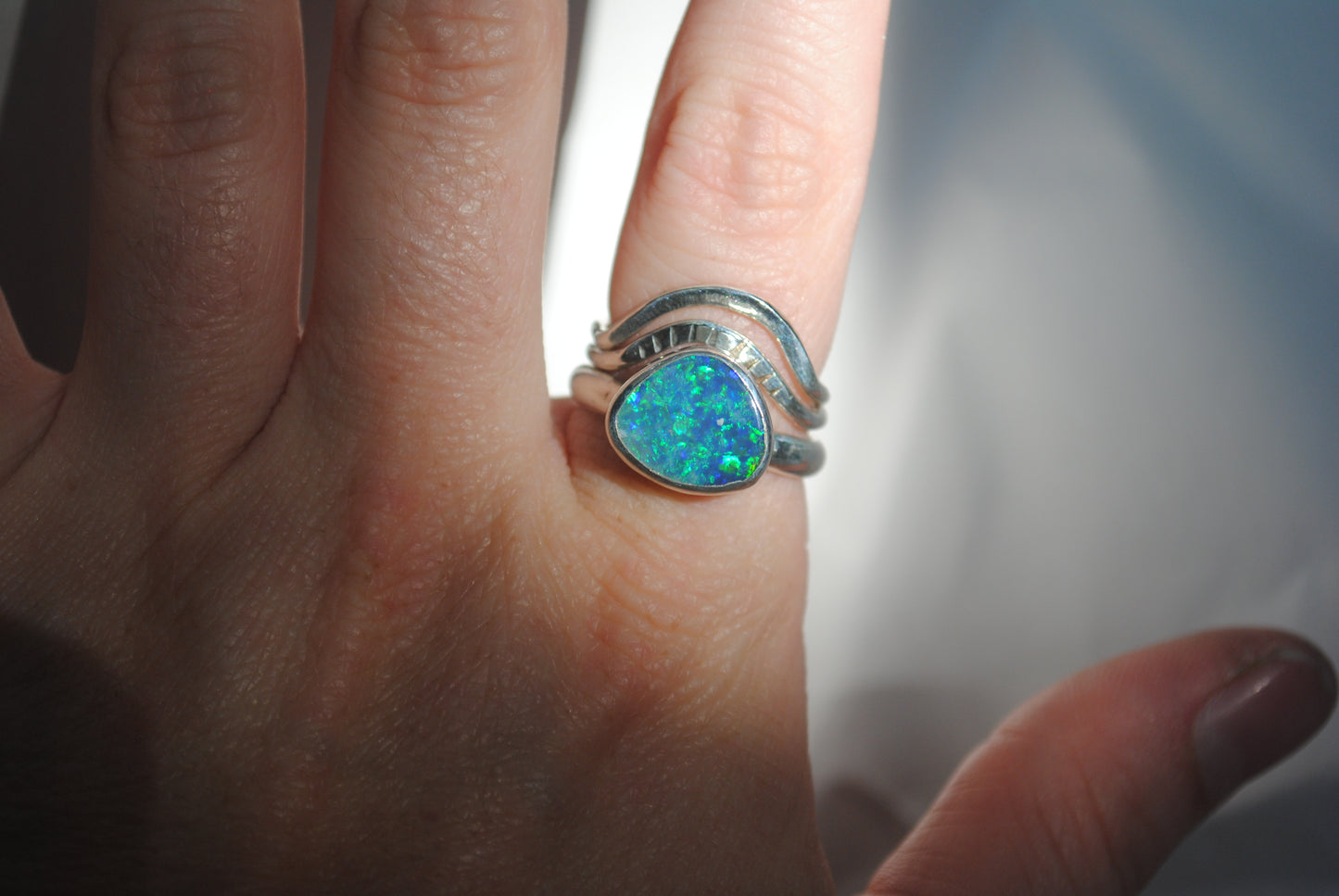 Opal Ring Stack | Size 8.5