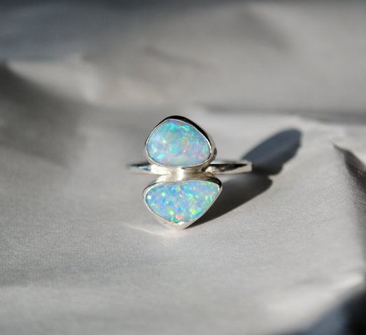 Double Opal Ring | Size 6